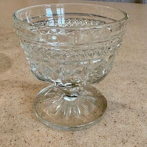 Clear Glass Pedestal Dessert Bowl - Elegant Serveware